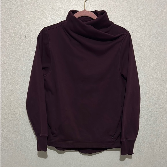 Athleta Cozy Karma Twist Neck Sweatshirt | Spiced Cabernet - Picture 2 of 6